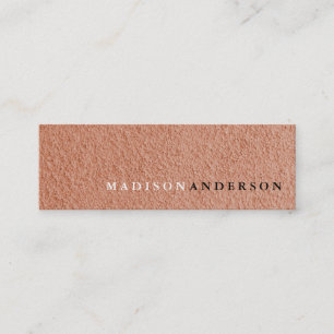 Professional Minimalist Brown Kraft Sand Paper Mini Business Card