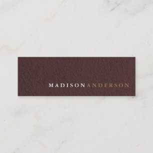 Professional Minimalist Brown Kraft Sand Paper Mini Business Card