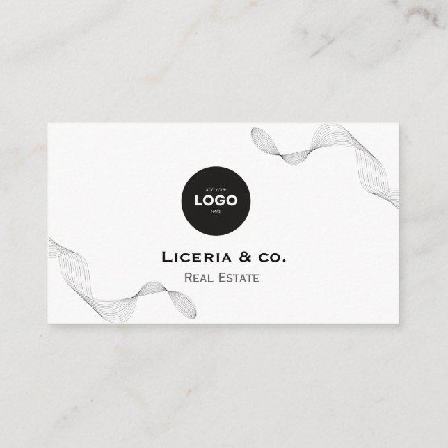 professional Minimalist business custom card (Back)