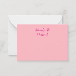 Professional minimalist calligraphy light pink card