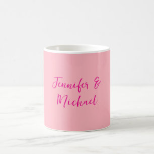 Professional minimalist calligraphy light pink coffee mug