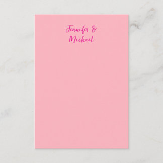 Professional minimalist calligraphy light pink enclosure card