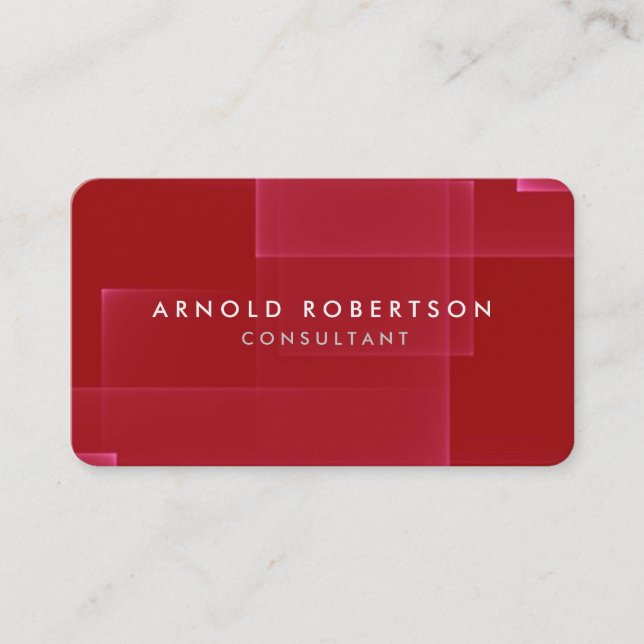 Professional Minimalist Dark Red Artistic Chic Business Card (Front)