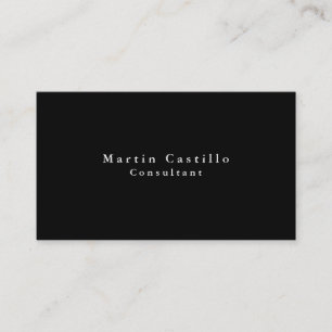 Professional Minimalist Elegant Black White Modern Business Card