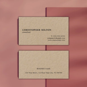 Professional Minimalist Elegant Consultant Business Card