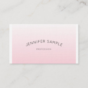 Professional Minimalist Elegant Design Pink Luxury Business Card