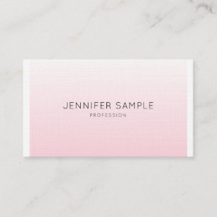 Professional Minimalist Elegant Pink Plain Luxury Business Card