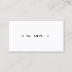 Professional Minimalist Elegant Simple Plain Top Business Card