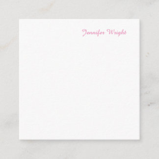 Professional minimalist feminine pink enclosure card