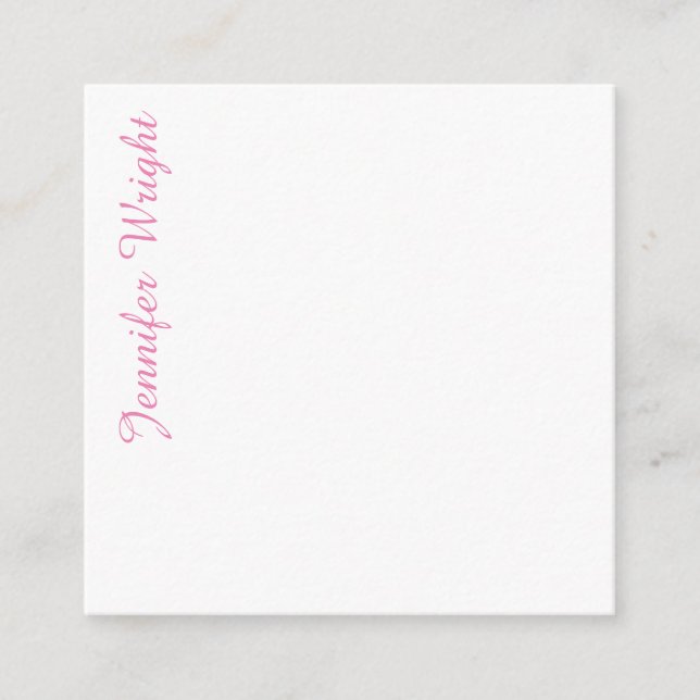 Professional minimalist feminine pink enclosure card (Front)