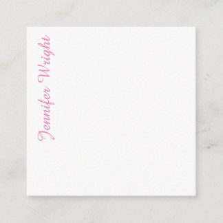 Professional minimalist feminine pink enclosure card