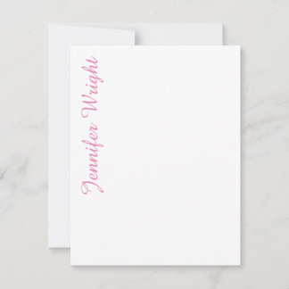 Professional minimalist feminine pink RSVP card