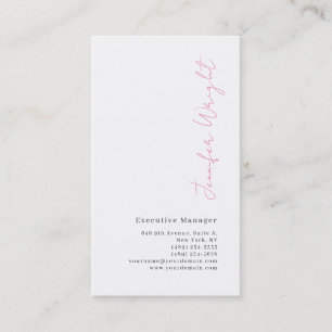 Professional minimalist feminine plain elegant business card