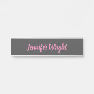 Professional minimalist feminine plain elegant door sign