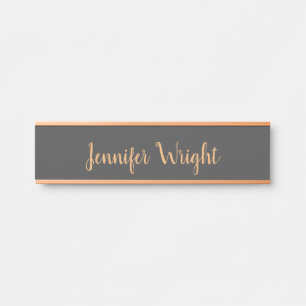 Professional minimalist feminine plain modern door sign