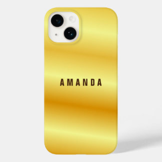 Professional minimalist gold colour add your name Case-Mate iPhone 14 case