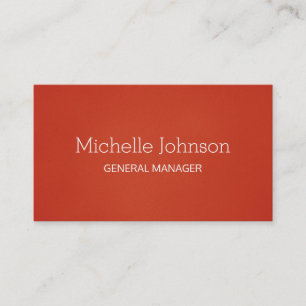 Professional Minimalist Grainy Red Business Card