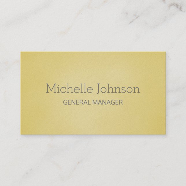 Professional Minimalist Grainy Tan Business Card (Front)