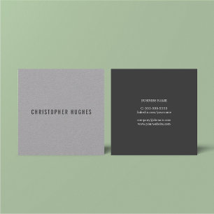 Professional Minimalist Grey Networking Consultant Square Business Card