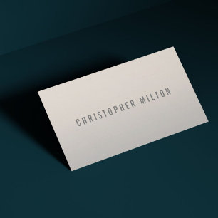 Professional Minimalist Grey White Consulant Business Card