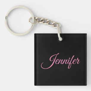Professional minimalist handwriting classical key ring