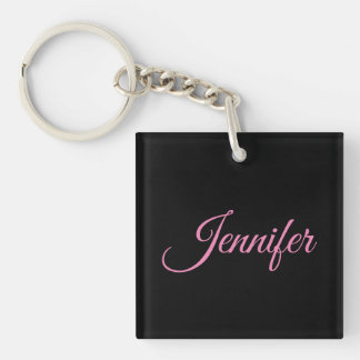 Professional minimalist handwriting classical key ring