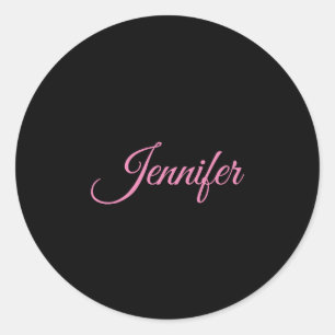 Professional minimalist handwriting feminine classic round sticker