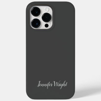 Professional minimalist handwriting grey Case-Mate iPhone 14 pro max case