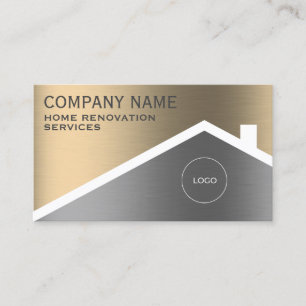Professional minimalist house roof business card