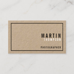 Professional Minimalist Kraft Paper Business Card