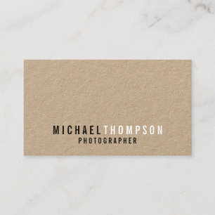 Professional Minimalist Kraft Paper Business Card