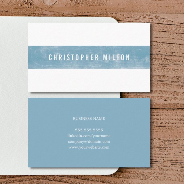 Professional Minimalist Ligh Blue White Consultant Business Card (Creator Uploaded)