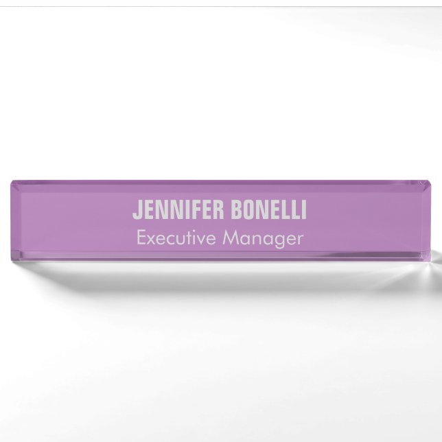 Professional minimalist modern add your name nameplate (Front)