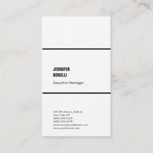 Professional minimalist modern black & white business card