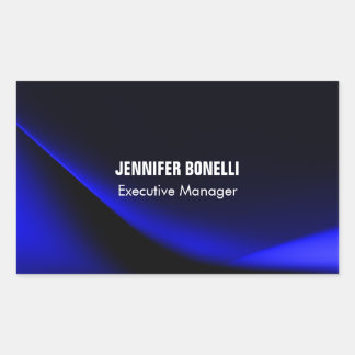 Professional minimalist modern blue add your name rectangular sticker