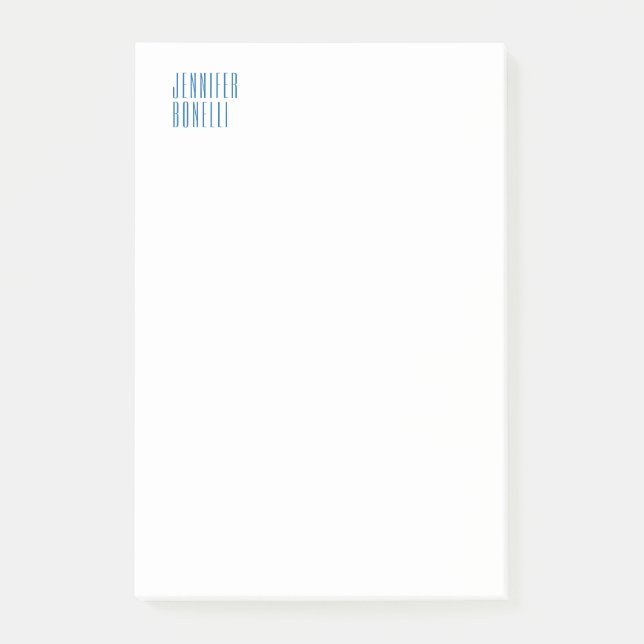 Professional minimalist modern blue white post-it notes (Front)