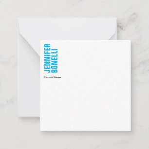 Professional minimalist modern bold blue white card