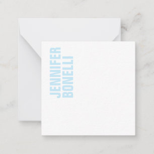Professional minimalist modern bold blue white card