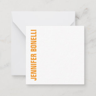 Professional minimalist modern bold orange white card