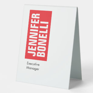 Professional minimalist modern bold red white