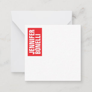 Professional minimalist modern bold red white card