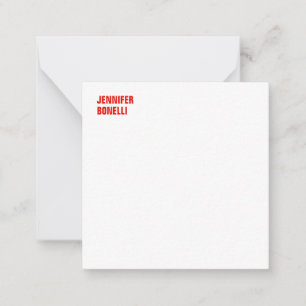 Professional minimalist modern bold red white card