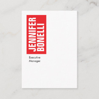 Professional minimalist modern bold red white enclosure card