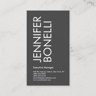 Professional minimalist modern bold text grey enclosure card