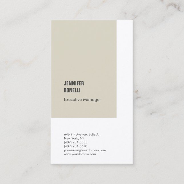 Professional minimalist modern business card (Front)