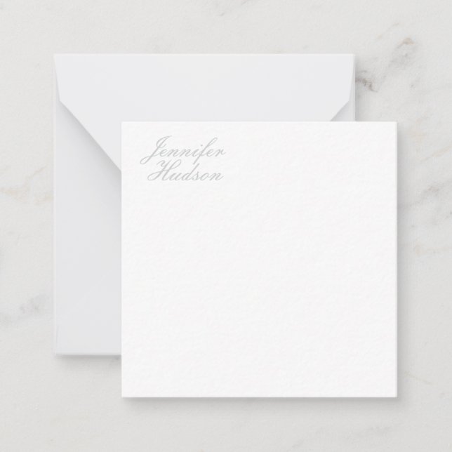 Professional minimalist modern calligraphy name card (Front)