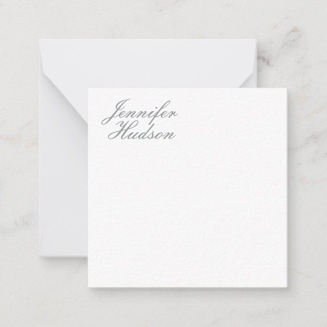 Professional minimalist modern calligraphy name card (Front)