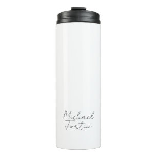 Professional minimalist modern calligraphy name thermal tumbler