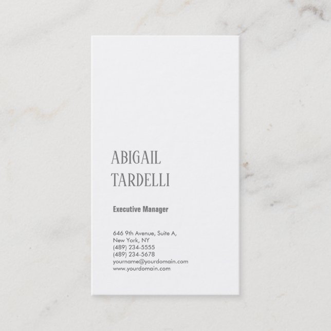 Professional minimalist modern custom business card (Front)