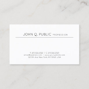 Professional Minimalist Modern Design Tasteful Business Card